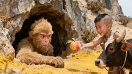 五行山牧童喂桃